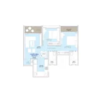 24 Life Prospeeria Dudulgaon 2 BHK Floor Plan Image