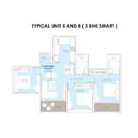 24 Life Prospeeria Dudulgaon 3 BHK Floor Plan Image